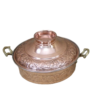 Gobelets en acier inoxydable de conception gaufrée d'aspect de qualité supérieure Finition martelée en cuivre pur Pot à vaisselle Poignée isolée en laiton pour boissons - Product Image 4