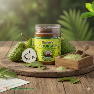 ผงใบ soursop 100gm ไม่ใส่สารกันบูด graviola laxman ผงใบชาแห้งตามธรรมชาติผงละเอียด - Product Image 1
