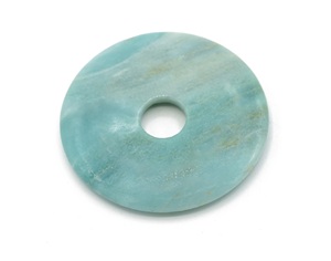 Amazonita redondo en forma de donut joyería mujeres al por mayor gran agujero piedra preciosa curación espiritual piedra Natural Rondell espaciador Donut Roun - Product Image 5