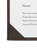 Penutup buku Menu kulit modis trendi baru tempat kartu kulit PU Modern 1 halaman 4 tampilan grosir dengan harga murah