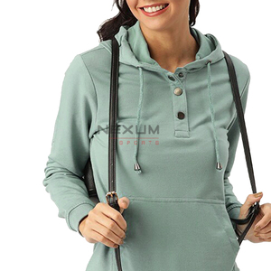 Gran oferta, sudaderas con capucha de invierno de alta calidad para mujer, Top de secado rápido para adultos, diseño elegante con capucha, logotipo frontal, opciones de tamaño disponibles - Product Image 4