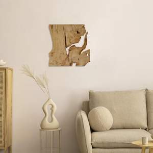 Artisanal En Bois Naturel Mur Art Rustique Sans Cadre Décor pour Moderne Salon Chambre Cuisine Bureau Unique Accent Home Design - Product Image 4