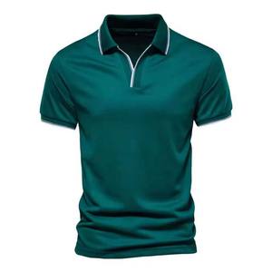 Camisas de Golf para Hombre de Manga Corta, Cuello Casual, Secado Rápido, 100% Algodón, Color Sólido, Alta Calidad, Precio de Fábrica en Pakistán - Product Image 1