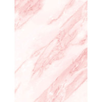 Faites une impression durable avec un sol en marbre rose rose, des panneaux muraux et des meubles de déclaration pour votre maison