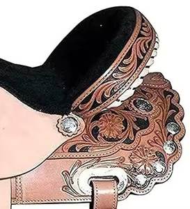 Selle de course occidentale de concepteur équestre anglais faite à la main personnalisée meilleure qualité cuir équipement de cheval fabrication en gros directe - Product Image 5