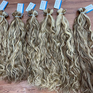 100% extensions de cheveux crus à trame ondulée naturelle de haute qualité trame à Double tirage couleur de piano de cheveux vietnamiens prêt à expédier - Product Image 2