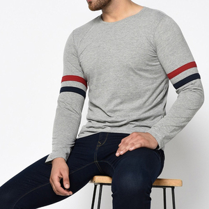 Camisetas de Manga Larga con Cuello Redondo para Hombre, Logotipo Personalizado en la Parte Delantera, Antiarrugas, Secado Rápido, Transpirables, Sólidas, 200g, Corte Regular, Casual - Product Image 1