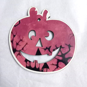 Petit Halloween DIY Citrouille Bois Tranche Inachevé Blanc Suspendu Embellissement pour Mur Porte Arbre Partie Décor 50pcs quantité minimale de commande - Product Image 1