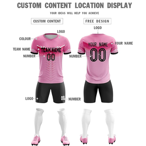 Color degradado Nuevo estilo superior Ropa de fútbol Unisex Conjuntos de uniformes de fútbol de secado rápido Logotipo personalizado Totalmente sublimación impresa - Product Image 3