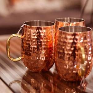 Ensemble de tasses et de verres en cuivre classique, articles de bar en gros - Product Image 2