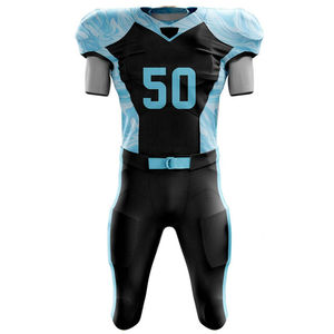 Uniforme de football américain personnalisable de haute qualité, uniforme de football américain respirant à manches courtes de grande taille pour la vente en ligne - Product Image 5