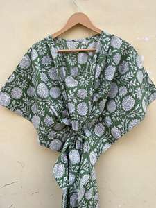 ชุดเดรส kfatan ทำด้วยมือสไตล์อินเดียสำหรับผู้หญิงชุดนอนสไตล์ลำลองพิมพ์ลายดอกไม้สำหรับวันหยุดพักผ่อนชายหาดที่ดีสำหรับฤดูร้อน - Product Image 3