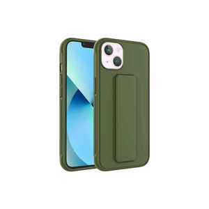 Coque de protection pour iPhone 14 Plus, Netzy Premium SAFA Qstand, vert foncé, avec béquille, en silicone souple, anti-traces de doigts - Product Image 1