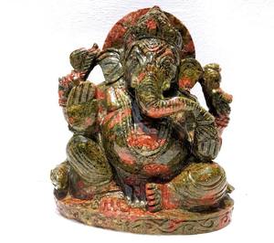 รูปปั้นพระพิฆเนศ,หินคริสตัลบำบัดทำในอินเดีย - Product Image 1