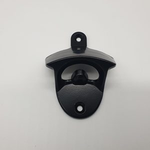 Ouvre-bouteille mural en métal enduit de poudre noire avec logo personnalisable Parfait pour les maisons modernes Assurer une grande durabilité - Product Image 3