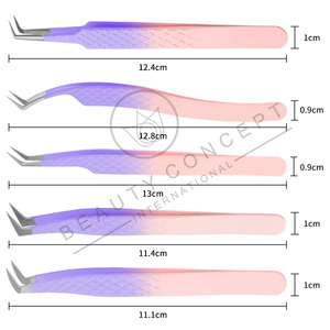 Multi Color Good Selling High Quality OEM Service Factory Rate Eyelash Extension Tweezers By Beauty Concept International - Product Image 3
