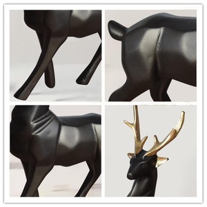 Pièce maîtresse de table moderne en renne noir décoration de vacances unique idéale pour le bureau, la maison, la célébration ou la fête - Product Image 5