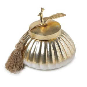 Tarro de metal hecho a mano con tapa para Cocina Casera brebaje de cubierta de alta calidad para alimentos secos toque rústico empaquetado en cartón - Product Image 3