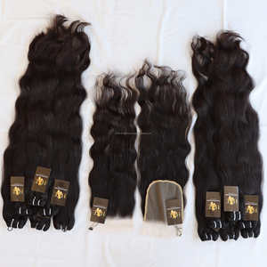 Mèches naturelles indiennes vierges, cheveux bouclés, lisses, avec Lace Closure Hd, 100% vison - Product Image 1