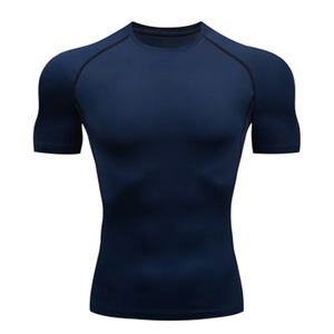 Camiseta de hombre para entrenamiento al aire libre Fitness gimnasio Jogging correr sudadera camisetas de compresión apretado elástico transpirable - Product Image 3