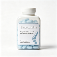 Étiquettes de bouteilles de glucosamine Haoxuan, autocollants imprimés en relief, imperméables, pour l'emballage des compléments articulaires
