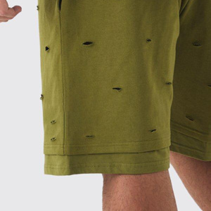 Traje clásico sin costuras desgastado, traje de verano bordado para jóvenes, conjunto informal de compresión para hombre que absorbe el sudor - Product Image 6
