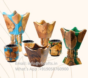 Quemador de incienso árabe tradicional hecho a mano de madera Bakhoor para Eid - Product Image 2