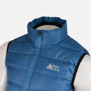 Doudoune de luxe Nautite bleue demi-longueur pour hommes avec décoration imprimée Type de traitement enduit - Product Image 5