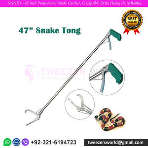 ไม้จับงูแบบมืออาชีพขนาด 47 นิ้ว, ไม้คีบสัตว์เลื้อยคลานแบบพับได้ แข็งแรงพิเศษ อุปกรณ์ทางการแพทย์จากปากีสถาน - Product Image 3