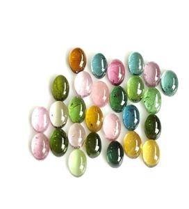 Turmalina Multicolor Natural 2mm cabujón redondo calidad piedras preciosas sueltas para la fabricación de joyas suministro al por mayor - Product Image 1