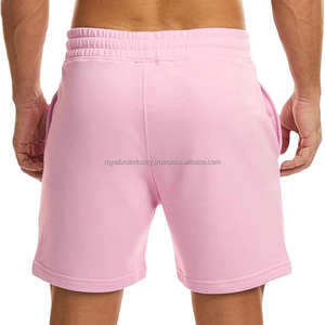 Hot Sale 2025 Premium Quality <b>Men's</b> Mid Waist Gym <b>Pink</b> <b>Shorts</b> Casual Style and Anti-Wrinkle Solid Color with Custom Logo <b>Shorts</b> - Product Image 4
