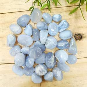 Piedras Preciosas de Ágata Azul Pulida KALA CUTURE T001 al por Mayor, Cristales Curativos Semipreciosos Naturales para la Fabricación de Joyas y Decoración del Hogar - Product Image 4