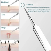 Kit de 11 instruments manuels d'extraction de points noirs et de nettoyage des pores, instruments chirurgicaux dentaires de classe II certifiés CE, pour l'acné et les soins du visage