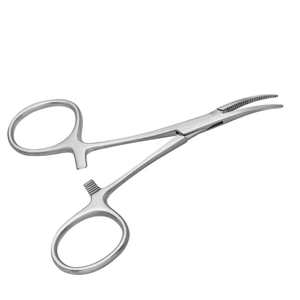 Pince hémostatique manuelle de précision pour interventions vétérinaires, chirurgie générale, acier inoxydable, conception à cliquet de verrouillage par SurgiRight - Product Image 1