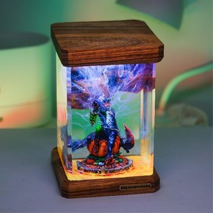 Lampe époxy personnalisée, lampe en résine époxy, lampe en résine époxy personnalisée, lampe en résine bois Art, veilleuse personnalisée, cadeau fait main - Product Image 2