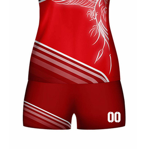 Ensemble d'uniformes de volley-ball en tissu polyester à séchage rapide, vêtements d'équipe professionnels, uniforme de jeu de volley-ball, tissu polyester de qualité supérieure - Product Image 5