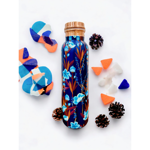 Leak-Proof Ayurvedic Copper Vessel Enamel Printed Water Bottle for Yoga for Plastic Drinkware Use - Product Image 4