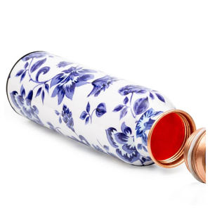 Bouteille en cuivre de qualité supérieure avec belle finition en émail imprimé pour la santé et le bien-être Bouteille d'eau en cuivre à bas prix - Product Image 6