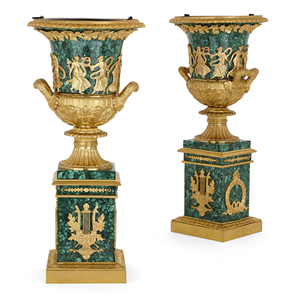 Colección de prestigio hecha a mano de malaquita Serie de joyas Verdant Opulence con tacto real adornado radiante - Product Image 2