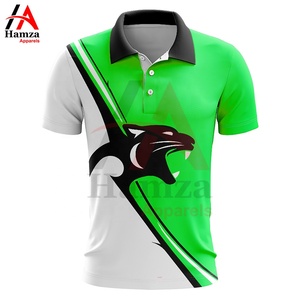 Polo tissu couleur et taille sublimation chemise dernière conception imprimé léopard pour hommes personnalisé polos à manches courtes - Product Image 2
