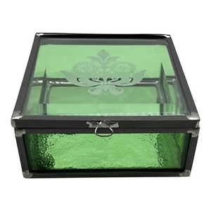 Joyero de latón y vidrio de diseño clásico Caja de embalaje de joyería de lujo personalizada Caja de brazalete y collar de anillo de 2 compartimentos - Product Image 6
