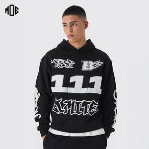 เสื้อฮู้ดแบบสวมหัวพิมพ์480GSM หนาเสื้อฮู้ดสำหรับผู้ชายผ้าฝ้าย100% โอเวอร์ไซส์ออกแบบโลโก้ได้ตามต้องการ - Product Image 1