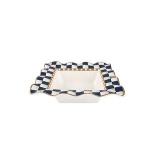 Scacchiera blu Navy modello quadrato profondo ciotola 27 Cm