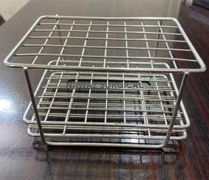 Support de tube à essai en acier inoxydable personnalisé professionnel avec support de tube d'essai de laboratoire de trous carrés 48X48 - Product Image 6