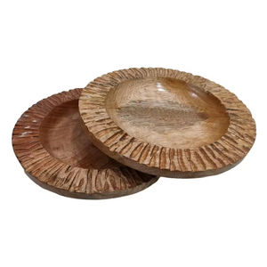 Proveedor Mayorista de Juego de Platos de Madera de Mango de India/2 Platos de Madera para Servir Aperitivos de Frutas Bandeja Decorativa de Vanidad - Product Image 6