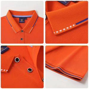 Custom Logo <b>Polo</b> <b>Shirt</b> for <b>Men</b> <b>Yellow</b> and Navy Color Breathable Quick Dry Polyester Workwear Uniform - Product Image 5