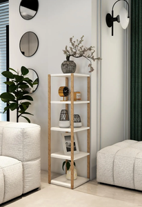 5-Tier Wooden Shelf & Organizer Vertical <b>Storage</b> <b>Unit</b> Multi-Purpose Decorative Wooden Rack High Quality - Product Image 6