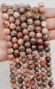 Anshul Impex - Cuentas Redondas de Jaspe Piel de Leopardo de 8 mm, Piedras Preciosas Naturales para Sanación - Product Image 2