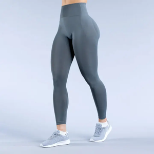 Service OEM ODM Leggings de yoga à taille élastique pour femmes Pantalon de fitness Legging moulant sans couture Stretch pour - Product Image 3