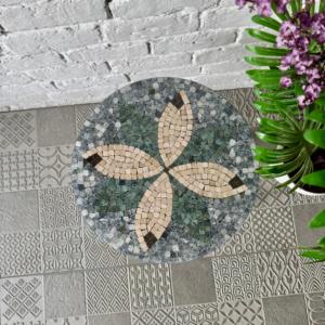 Mesa de centro de mosaico plegable para interiores moderna de lujo convertible de piedra de alta calidad para uso en sala de estar o dormitorio - Product Image 3